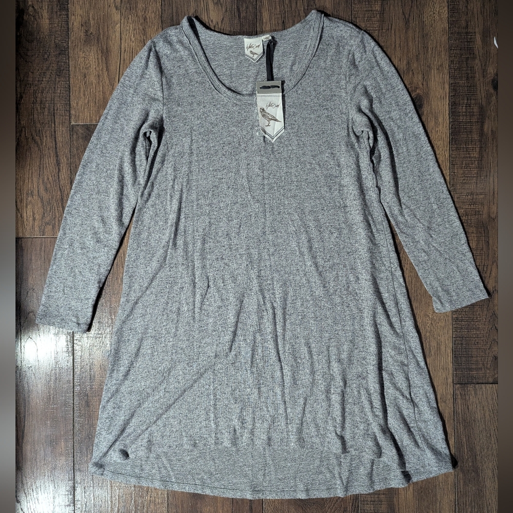 White Crow Women's Heather Gray Fit & Flare Soft Sweatshirt Dress Size XXL NWT